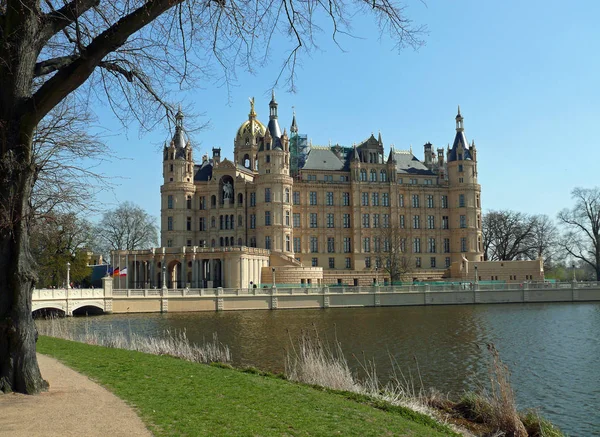 Schwerin Kasteel Reizen Architectuur Concept — Stockfoto