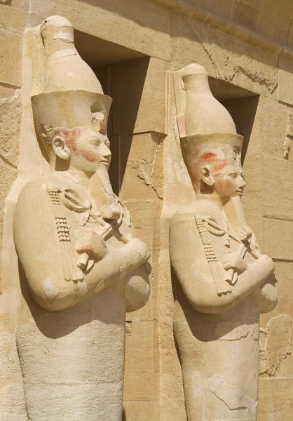 Estátuas Templo Hatchepsut Egypt — Fotografia de Stock