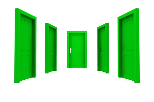 Bir Yeşil Kapı Seç — Stok fotoğraf