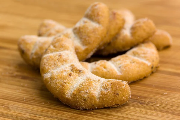 Deliciosas Galletas Dulces Madera —  Fotos de Stock