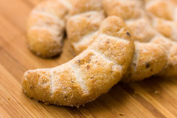 Deliziosi Biscotti Dolci Sul Legno — Foto Stock