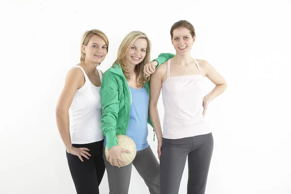 Three Women Handball — Stock Photo, Image