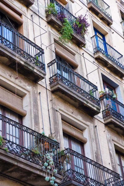 Fachada Casco Antiguo Barcelona — Foto de Stock