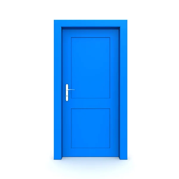 Kapalı Tek Mavi Kapı — Stok fotoğraf