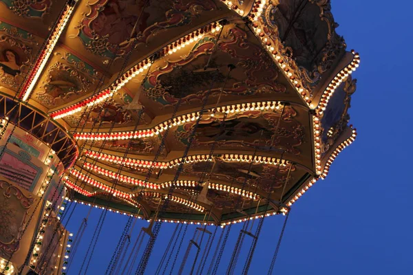 Chain Carousel Night — Stock Photo, Image