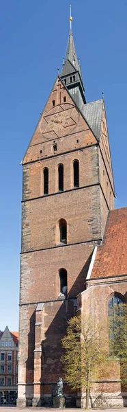 Marktkirche Kulesi Akşamdan Kalma — Stok fotoğraf