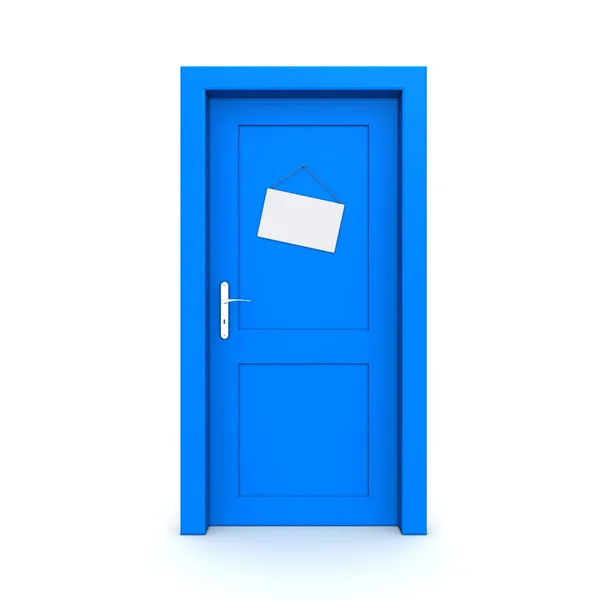 Kapalı Mavi Kapı Sahte Kapı Şareti — Stok fotoğraf