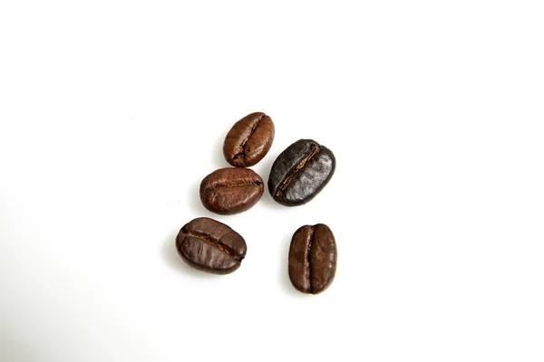 Kahve Çekirdekleri Arka Planda Kapatın — Stok fotoğraf