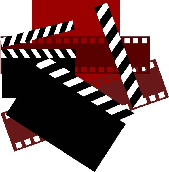 Film Strip Clap Board — Stock Photo, Image
