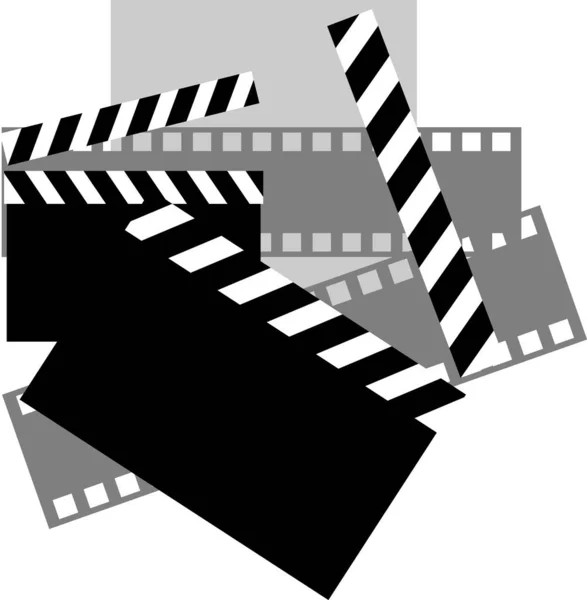 映画クラッパーボードのベクトル図 — ストック写真