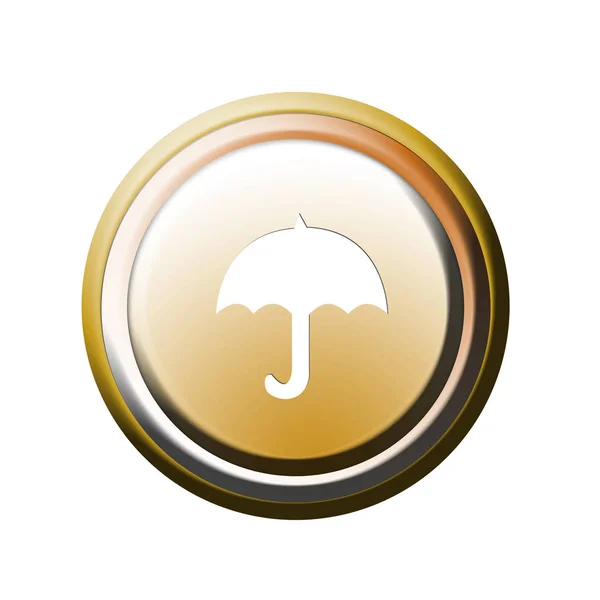 Umbrella Button Graphic Illustration — Stock Photo, Image