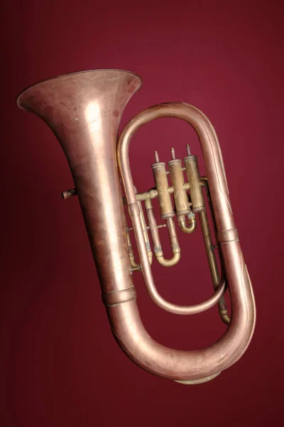 Złoty Saksofon Czarnym Tle — Zdjęcie stockowe