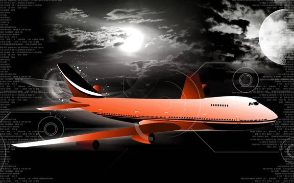 Иллюстрация Самолета Фоне Неба — стоковое фото