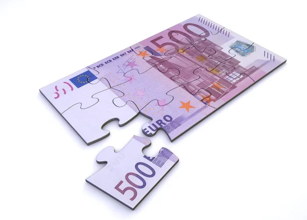 500 Euro Nota Puzzle —  Fotos de Stock
