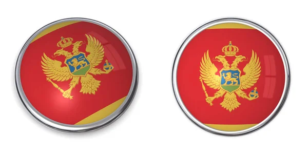 Баннер Montenegro Изолирован Белом Фоне — стоковое фото