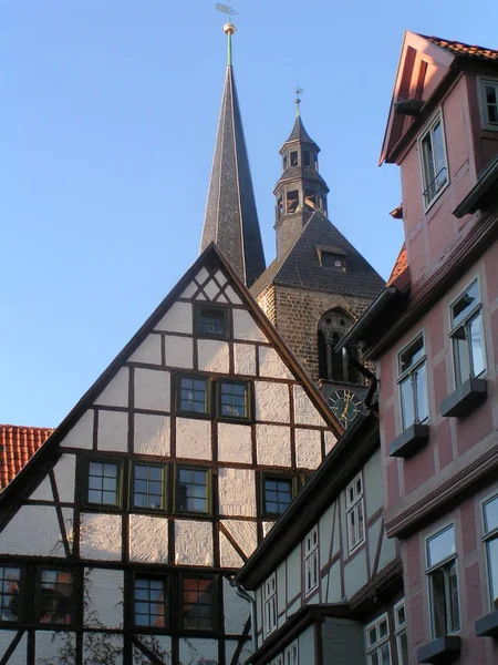 Quedlinburg Pazar Kilisesi Nin Tepesine — Stok fotoğraf