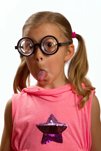 Chica Usando Gafas Grandes — Foto de Stock