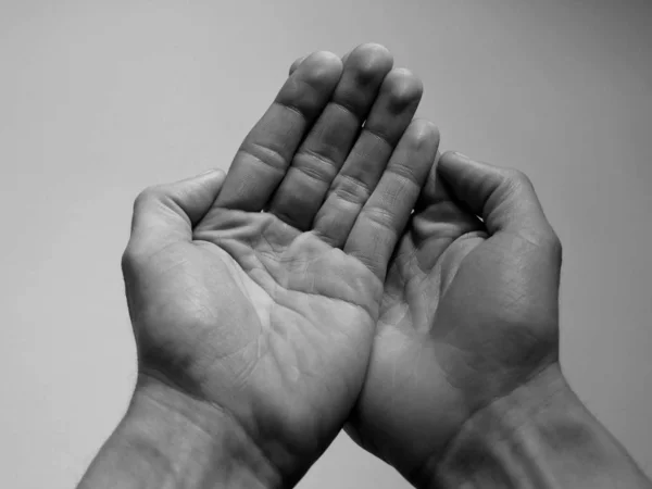 Fechar Uma Mão Oração — Fotografia de Stock
