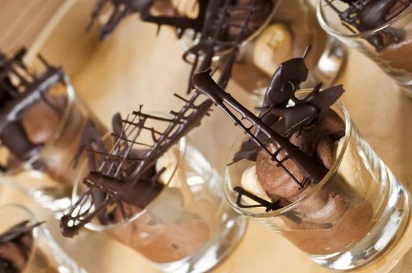 Mousse Chocolat Glass — Stock Photo, Image