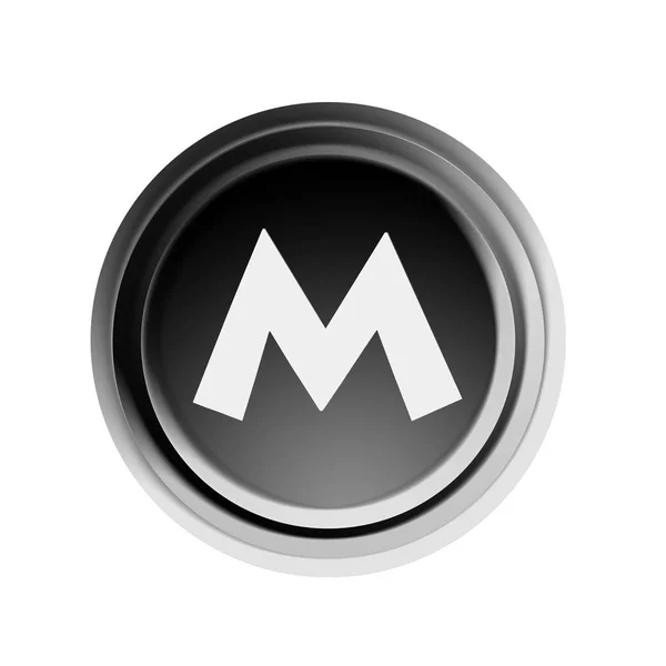 手紙Mのボタン — ストック写真