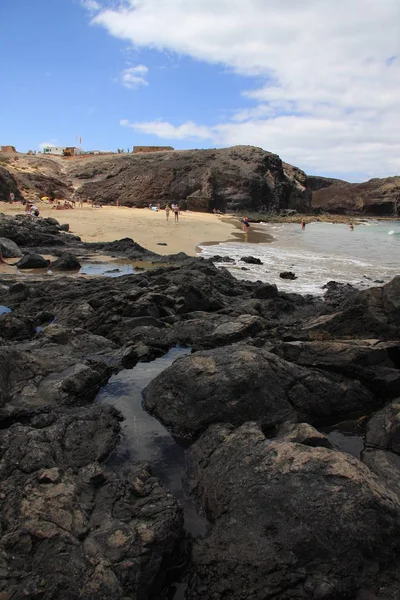 Landschaft Von Lanzarote Papageienstrände — Stockfoto