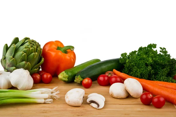 Tabla Cortar Con Verduras — Foto de Stock