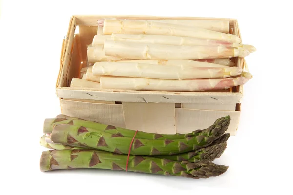 Asparagus Wooden Box Royalty Free Stock Images
