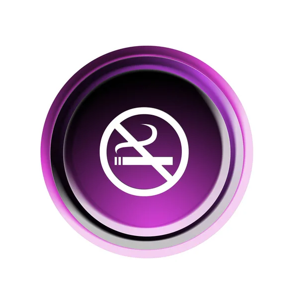 Button Non Smoking Symbol — Stock Photo, Image