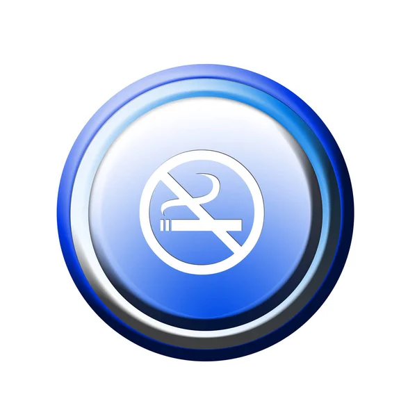禁煙シンボルのボタン — ストック写真
