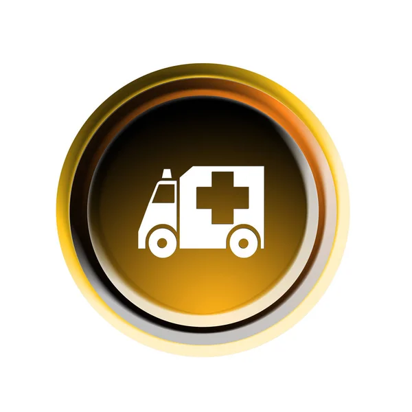 Ambulance Press Button Illustration — Stock Photo, Image