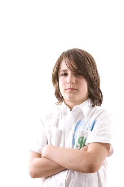 Strong Boy Crossed Arms — Stock Photo, Image