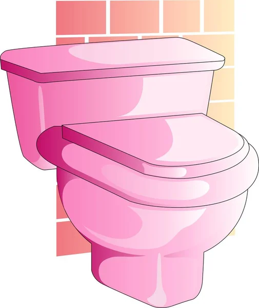 Różowa Toaleta Białym Tłem — Zdjęcie stockowe