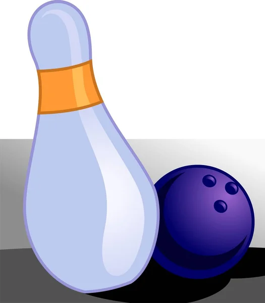 Vectorillustratie Van Een Bowlingbal — Stockfoto