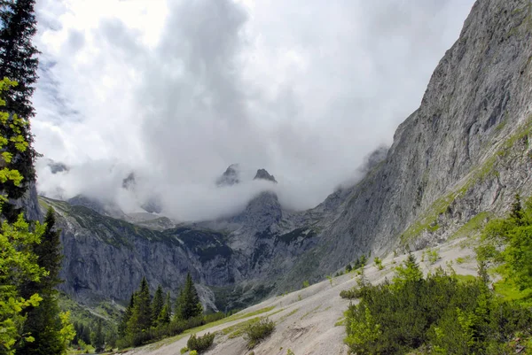 Panoramisch Uitzicht Prachtig Landschap Met Bergketen — Stockfoto