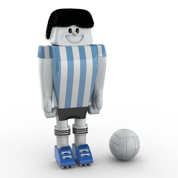 Boyutlu Futbolcu Arjantin Takımı — Stok fotoğraf
