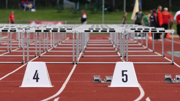 View Empty Running Track — Stock Photo, Image