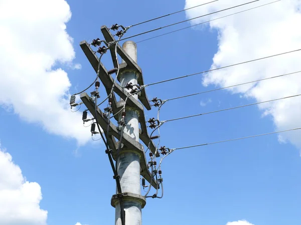 Power Pole Blue Sky — Stock Photo, Image