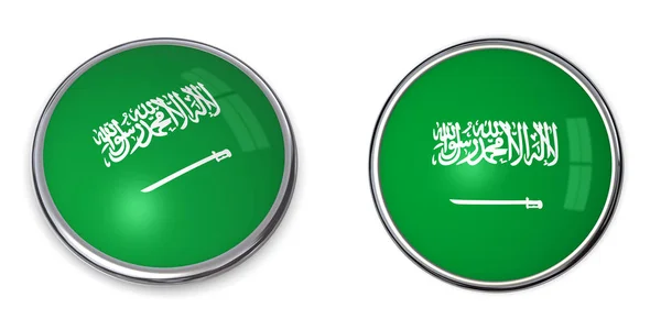 Baner Button Arabia Saudyjska Izolowane Białym Tle — Zdjęcie stockowe