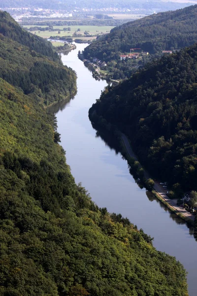 Aerial View River Summer — Stock Photo, Image