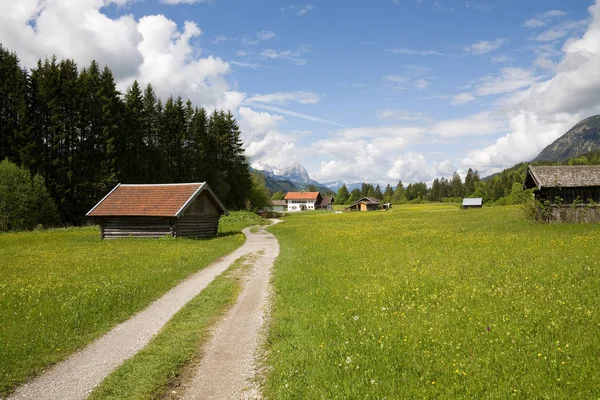 Rural Landscape Small Village Mountains — Stock Photo, Image