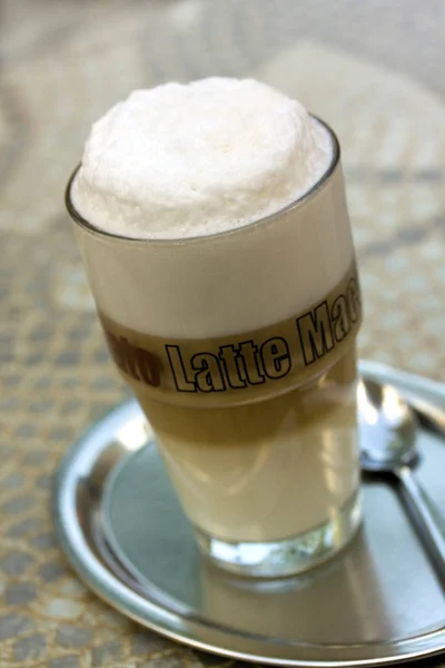 Latte Macchiato Napój Kawowy — Zdjęcie stockowe