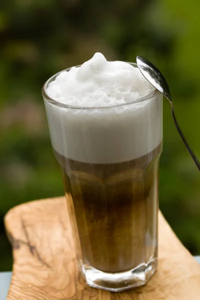 Latte Macchiato Kávéital — Stock Fotó