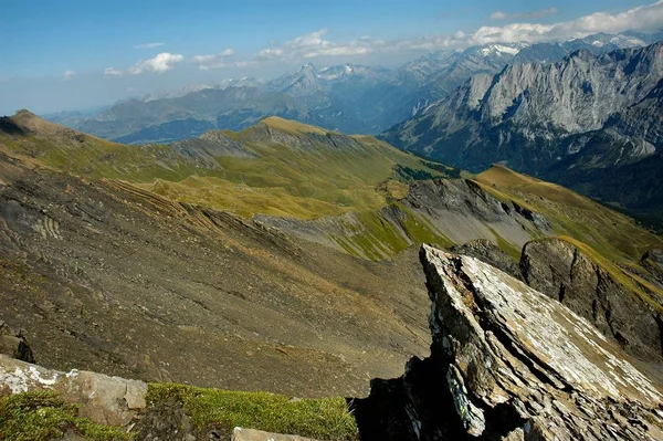 Vista Chifre Preto Para Grosse Scheidegg Suíça — Fotografia de Stock