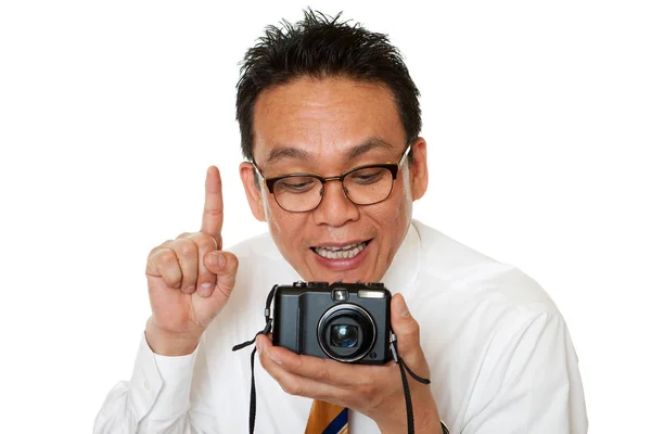 Japonec Jako Fotograf — Stock fotografie