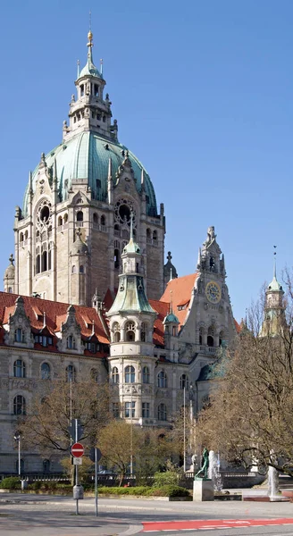 Frontais Neues Rathaus Hannover — Fotografia de Stock