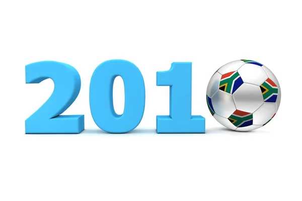 Voetbaljaar Zuid Afrika 2010 Blauw — Stockfoto