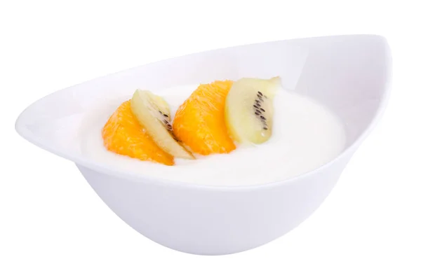 Jogurt Pomeranči Kiwi — Stock fotografie