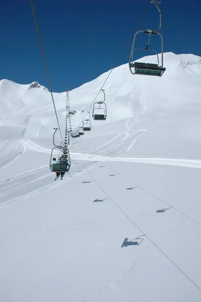 奥地利的轮椅滑雪场 — 图库照片