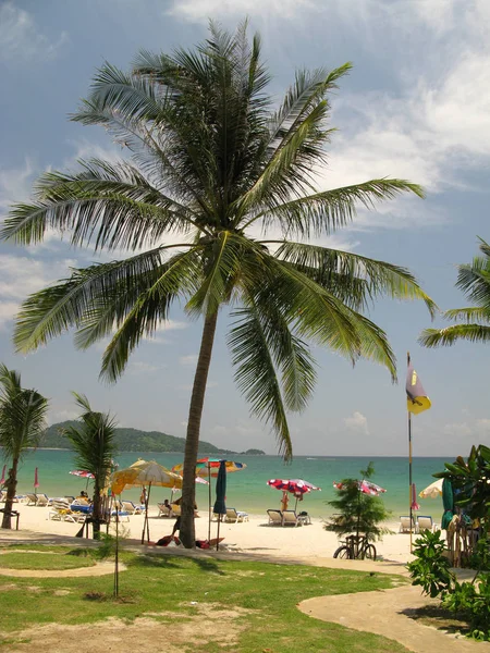 Increíble Vista Playa Tropical — Foto de Stock