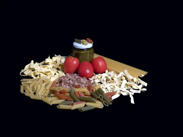 Pasta Achtergrond Voedsel Concept — Stockfoto